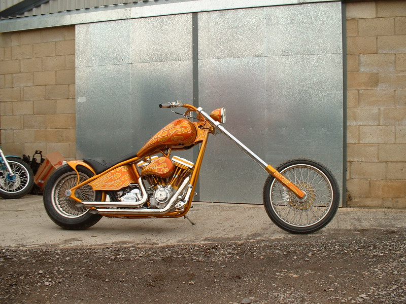 'Gold Rush' BSH Centrespread Bike built for National Chopper Club's Chris. Rebuilt painted 113
